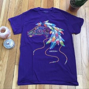 Vintage purple Arizona horse t-shirt